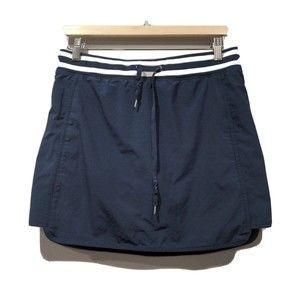 Athleta Women's Skort Size 8 Navy Blue Mesh Liner Athletic Preppy